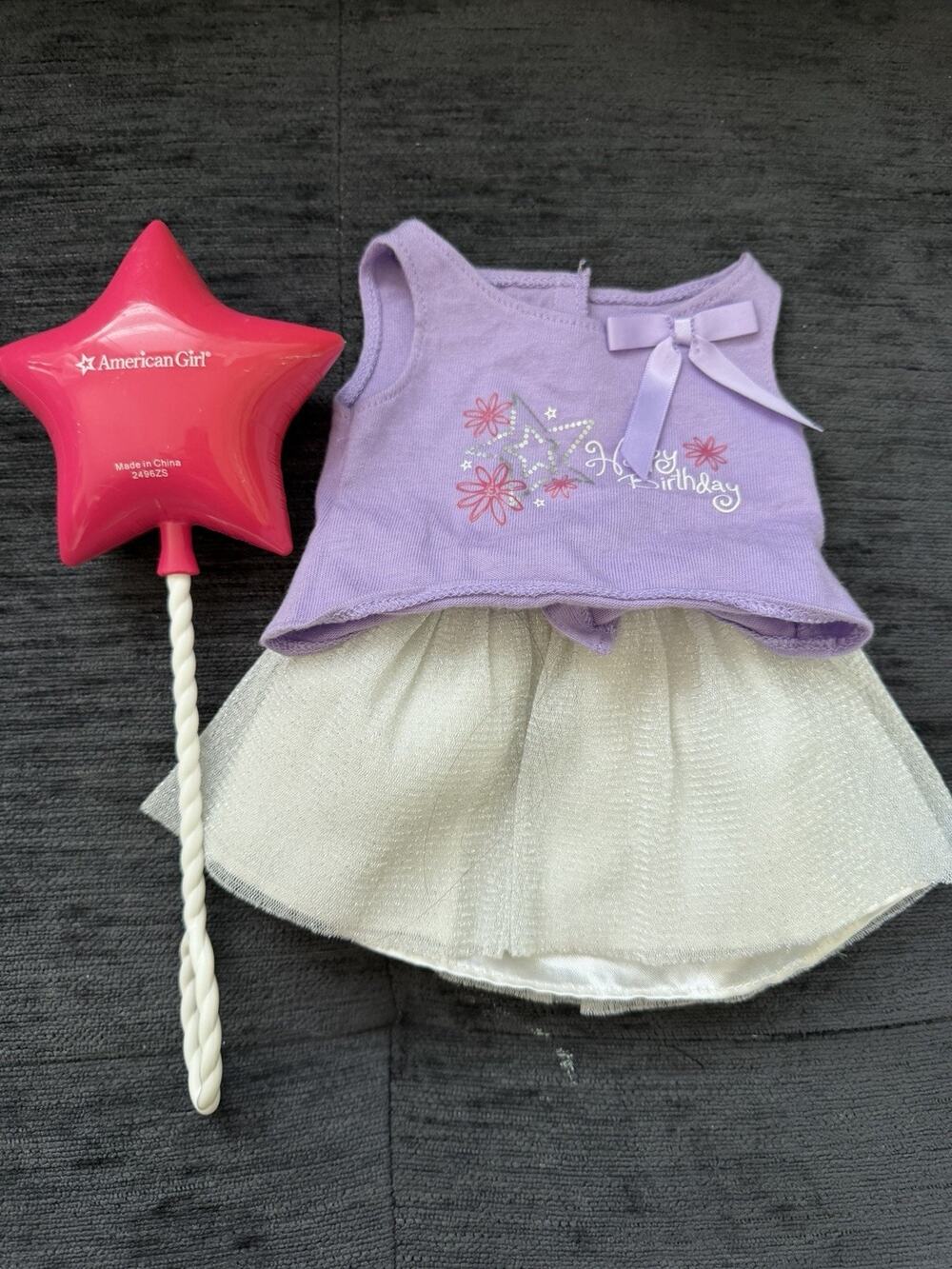 AMERICAN GIRL Truly Me Birthday Outfit Tutu Shirt Balloon for 18 inch Dolls
